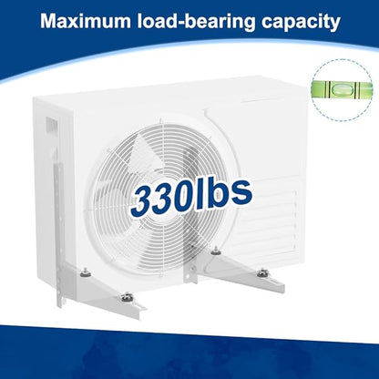 Outdoor Mini Split Wall Mounting Bracket for 9000 Btu to 18000 Btu Ductless Mini Split Air Conditioner AC Heat Pump Systems, Heavy Duty AC Support Bracket for Outside, Holds Up to 330lbs