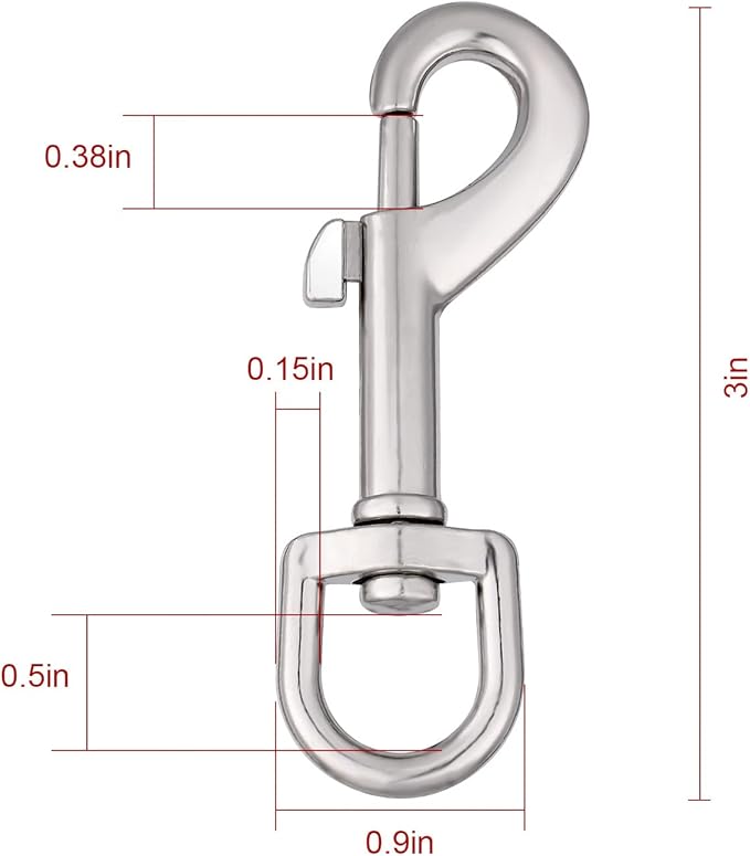 Dog Leash Snap Leash Clip Clasp Swivel Clip Heavy Duty Pet Leashes Clips Key Chain 3 Inch 6 PCS for Linking Pet Collar