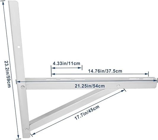 Stainless Steel Mounting Bracket for 9000-36000BTU Condenser Ductless Mini Split Air Conditioner Heat Pump Systems (Triangular)