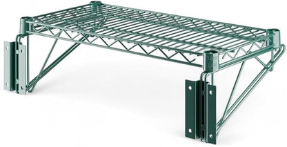 12" x 24" Green Wall-Mounted Wire Shelf with Epoxy Coating, Heavy-Duty Steel Storage Rack, NSF Certified, Easy Installation, Open Wire Design for Kitchen, Garage, or Utility Storage