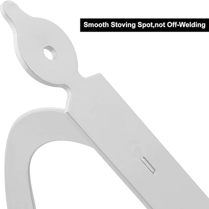 Acrux7 5.5 x 4.3 inch Decorative Shelf Brackets - 12 Pack Heavy Duty White Metal L Brackets with Screws