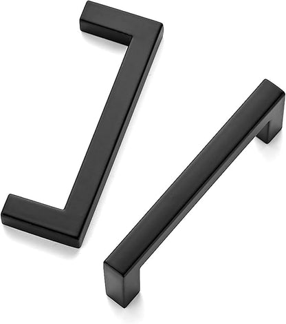Ravinte Square Bar 3 Inch Slim Drawer Handles - Matte Black Drawer Pulls
