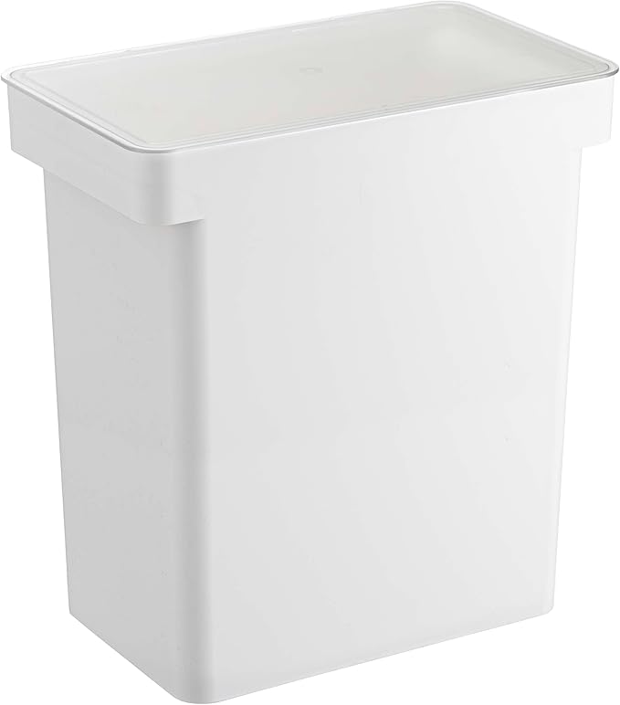 YAMAZAKI Home Tower Airtight Pet Food Storage Container - Cat And Dog Food Holder Bin With Transparent Lid And Handle - Extra Large - Polypropylene - 6.6 Gallons, 25 Liters