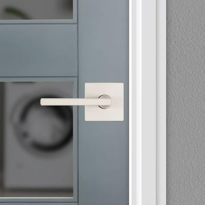 Kwikset Halifax Interior Passage Door Handle,Lever for Closet and Hallway Doors,Reversible Non-Locking Handle Lever,Satin Nickel,with Microban Protection,(Pack of 12)