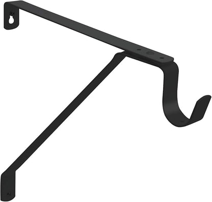 Nuk3y Heavy Duty Adjustable Shelf Rod Support Bracket (Black)