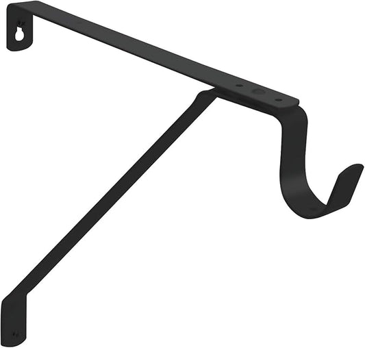 Nuk3y Heavy Duty Adjustable Shelf Rod Support Bracket (Black)