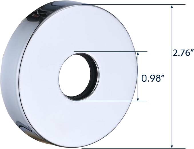 Chrome Shower Arm Flange, Shower Arm Stabilizer Bracket and Flange Cover Plate