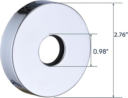 Chrome Shower Arm Flange, Shower Arm Stabilizer Bracket and Flange Cover Plate