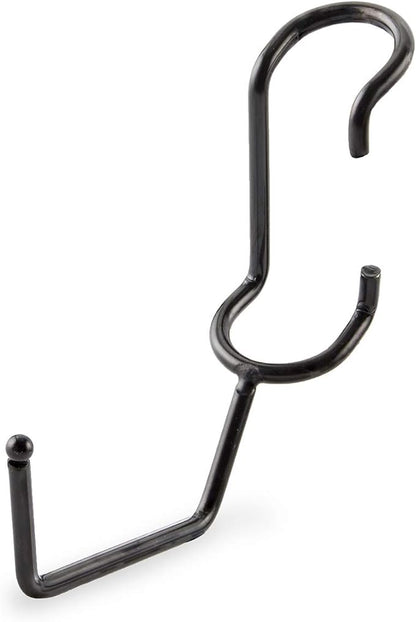 Shelf Pole Hooks | 5-Pack Black Utility Hooks | Snap-On Hanging Hooks for 1" Wire, Metal & Metro Shelving | Heavy Duty Garage, Workshop & Basement Storage Hooks
