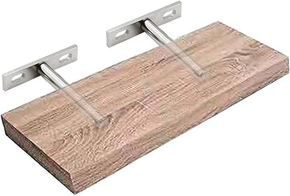 Luomorgo 4 Pcs 3 Inch Floating Shelf Bracket Blind Shelf Bracket Hidden Brackets for Floating Wood Shelves - Screws and Wall Plugs Included