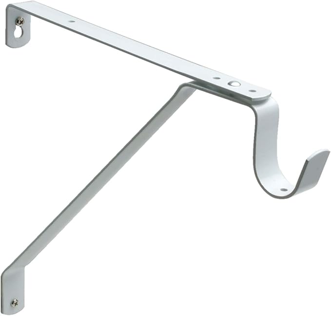 Nuk3y Heavy Duty Adjustable Shelf Rod Support Bracket (White)