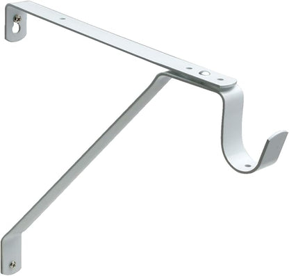 Nuk3y Heavy Duty Adjustable Shelf Rod Support Bracket (White)