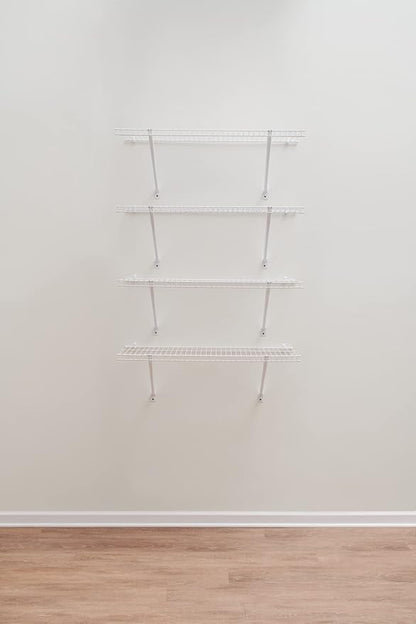 Rubbermaid Direct Mount Linen Shelf Kit 3' Length White