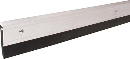 M-D Building Products 69604 All Season Aluminum Door Sweep for Bottom of Door, Heavy Duty Rubber Seal, Exterior & Interior Weather Stripping Bottom Door Seal, Commercial & Residential, (Silver, 48in)