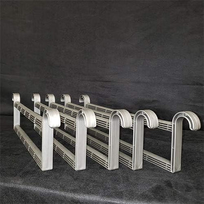Prince Hanger Deluxe Pants & Shelf Hanger Heavy Duty One Touch Load 880LBS Clothing Racks for Hanging Clothes Metal Wardrobe Closet Garment Tension Rod Freestanding Ivory Height Adjustable PHUS-0052
