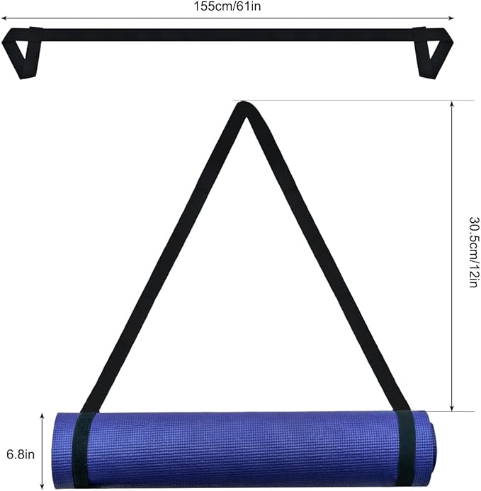 4 Pcs Yoga Mat Strap,Adjustable Yoga Mat Multi-Purpose Straps Carrier Strap Yoga Sling for Yoga Mat Exercise,3 Color