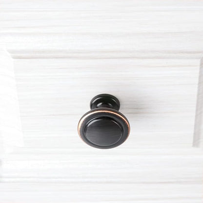 KOOFIZO Round Cabinet Knobs Oil Rubbed Bronze Cabinet Pulls, Dia. 1-1/4 Inch, 30 Pack Bronze Drawer Knobs for Kitchen Cabinets 1960 Drawers Dresser Cupboard Bedroom Bathroom