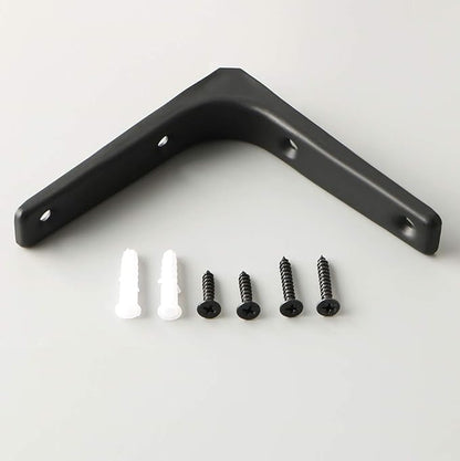 SAYAYO Black Shelf Bracket, 4 x 4 Inch Heavy Duty Iron Bracket Hanging Angle Brackets Shelf Support, 6 PCS