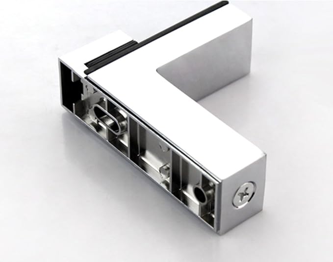 Staircase Glass Clamp Stair Brackets Holder Flat 2 Pcs or One Pair, Polished Chrome