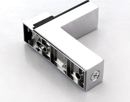 Staircase Glass Clamp Stair Brackets Holder Flat 2 Pcs or One Pair, Polished Chrome