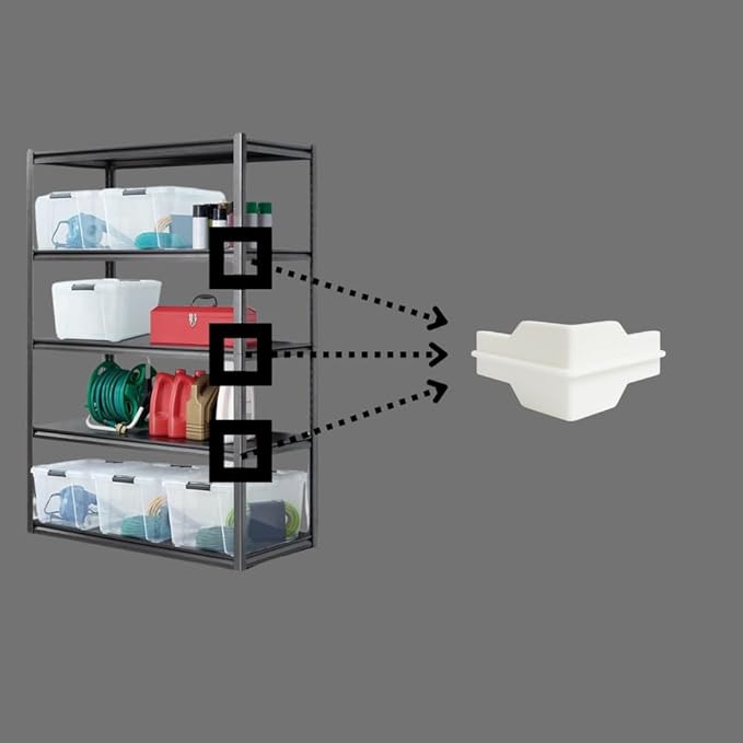 Whalen Post Insert Corner Connector for Shelving Costco (4 PCS) (White)