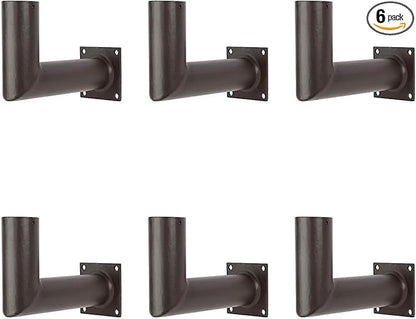 LED ENERGY PLUS 90 Degree Wall Mount L-Shape Bracket for Slip Fit Lights (2 3/8inch), Adjustable Wall Bracket Angle, Right Angle Tenon Adapter for Wall Bracket (6 Pack), Bronze, LP-1331