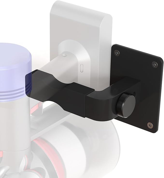 Adjustable Vacuum Wall Mount for Shark Vacuum Shark Cordless Vacuum Wall Mount Compatible for V7 V8 V10 V11 V12 V15 Shark IX141 IZ562H IZ682H IZ361H IZ462H IZ163H IZ363HT IZ483H (Black)