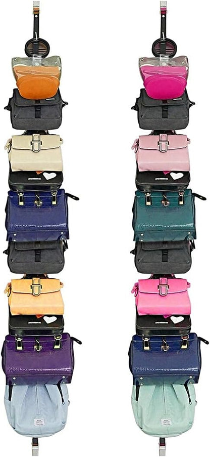 IZUS Bag-Organizer-Holder Purse Hanger - 20 Hooks for Closet and Door 2Pcs (Rack for Handbags/2 pcs Hold 20 Bags)