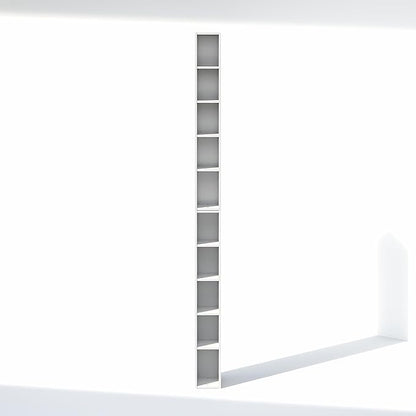Furinno Fulda 10-Tier Closet Organizers and Storage, Open Shelf, Storage Organizer, 6-Inch Width, for Closet, Bedroom, White
