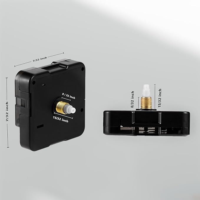 Clock Mechanism Replacement Battery Operated Silent Clocks Kit Include Clock Hands Second Hand DIY Repair Parts Shaft Length 12mm(15/32 Inches)