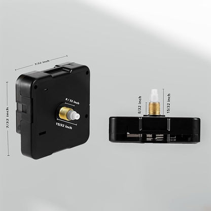 Clock Mechanism Replacement Battery Operated Silent Clocks Kit Include Clock Hands Second Hand DIY Repair Parts Shaft Length 12mm(15/32 Inches)