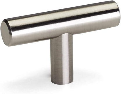 Goldenwarm Kitchen Hardware for Cabinets Brushed Nickel Cabinet Knobs - LS201BSS Cupboard Knobs Metal Drawer Handles Desk Drawer Hardware 50mm(2in Overall Length),50Pack