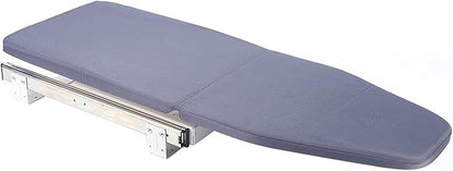 180° Rotation Wall-Mounted Ironing Board Foldable Clothes Ironing Table Pull-Out Stow Away Ironing Board Retractable Small Ironing Board Ironing Storage Station for Home Apartment Gray