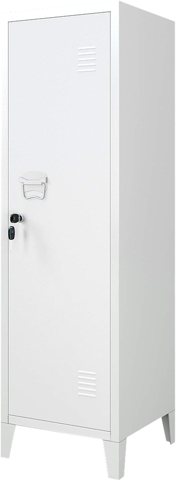 MIOCASA Metal Cabinet Home Office Storage Cabinets with Doors and Shelves Lockable File Cabinet Organizer Coat Lockers for Kids