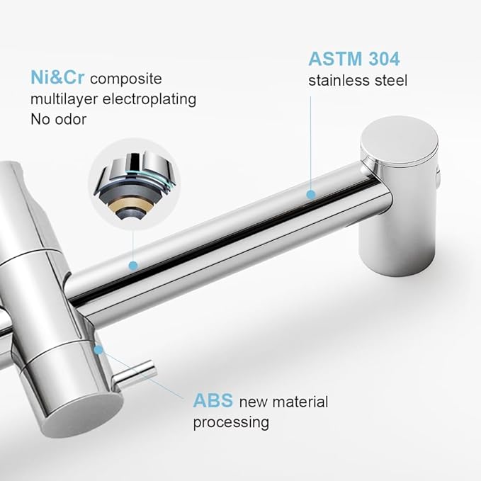 OFFO Shower Slide Bar 24 in Segmental Slide Bar Adjustable Installation Distance 18-24 in with 360° Adjustable Handheld Shower Head Holder for Bathroom, Screw Wall Mounted, Chrome Finish (Pack of 2)