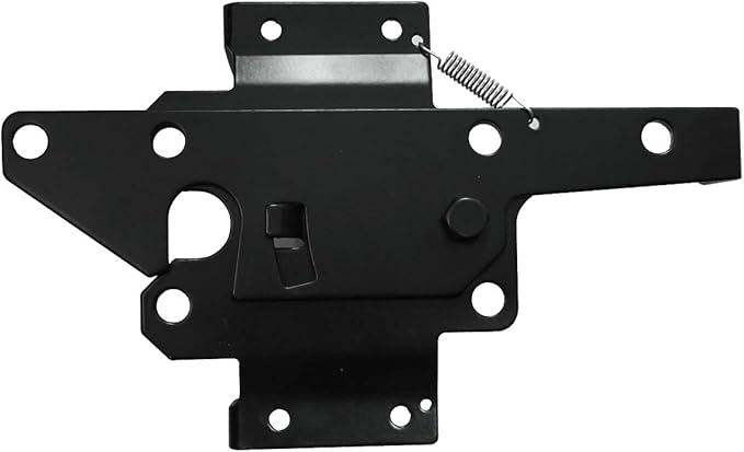 Self-Locking Gate Latch Heavy Duty Post Mount Automatic Gravity Lever Wood/PVC Fence Gate Lock with Fasteners Hardware,for Secure Pool |Yard | Garden, Steel,Black