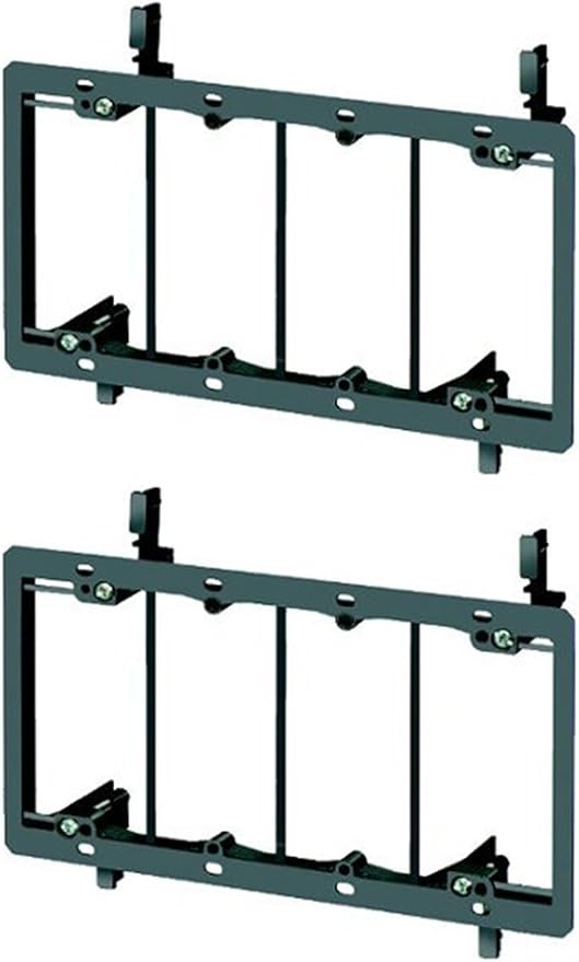 iMBAPrice 4-Gang Low Voltage Mounting Bracket, Non-Metallic Wall Plate Bracket for Telephone, Network, HDMI, Coaxial & Speaker Cables, 2-Pack