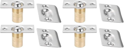 JQK Closet Ball Catch Door Hardware, Stainless Steel Catch Adjustable with Strike Plate, Chrome Finish 4 Pack, HBC100-CH-P4