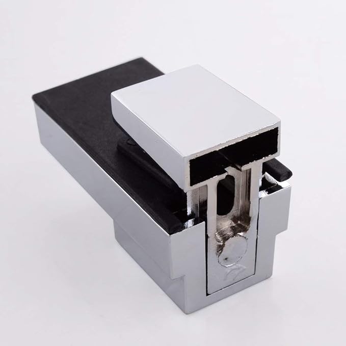 Wood/Glass Shelf Bracket for 0.2" to 0.6" Wood/Glass, Polished Chrome