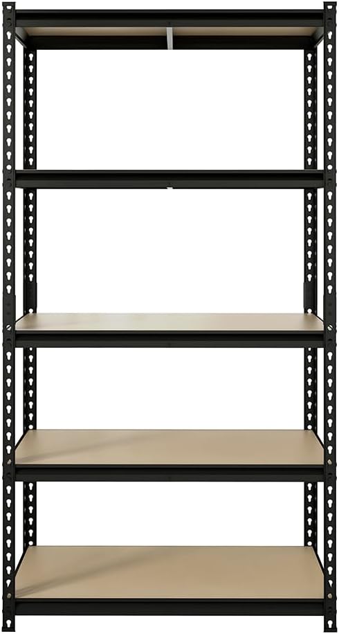 JEKOSEN 6000Lbs Storage Shelves Heavy Duty 5 Tier Adjustable Garage Shelving,Utility Rack Shelf Units for Closet Pantry Basement Kitchen Warehouse,36" Wx18 Dx72 H,Black