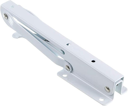 Sumnacon Sturdy Folding Shelf Brackets - Heavy Duty Metal Triangle Table Bench Folding Shelf Brackets, 2 Pcs Folding Shelf Hinge Wall Mounted (8 Inch, White)