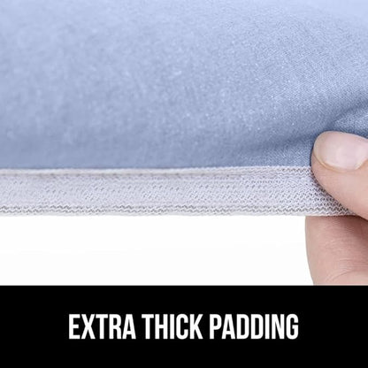 GORILLA GRIP The Original Ironing Board Cover and Pad, Silicone Coating, Thick Scorch Resistant Padding, Heavy Duty Iron Covers Standard Boards, Hook and Loop Fastener Strap, Blue, 15x54