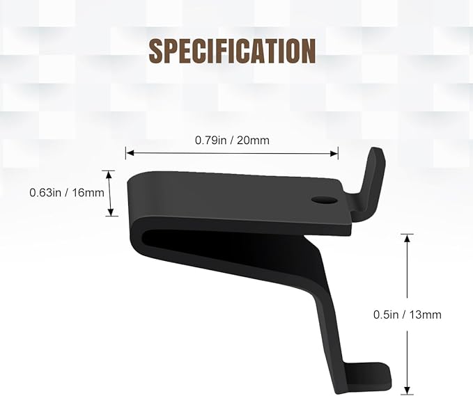 Lenink 256P-ZC Adjustable Pilaster Shelf Clip, 28 Pcs Black Shelving Brackets Clips for Metal and Wood Shelving