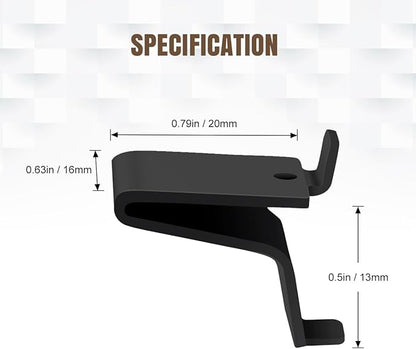 Lenink 256P-ZC Adjustable Pilaster Shelf Clip, 28 Pcs Black Shelving Brackets Clips for Metal and Wood Shelving