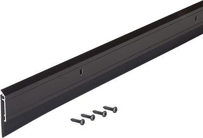 M-D Building Products 69609 All Season Aluminum Door Sweep for Bottom of Door, Heavy Duty Rubber Seal, Exterior & Interior Weather Stripping Bottom Door Seal, Commercial & Residential, (Bronze, 48in)