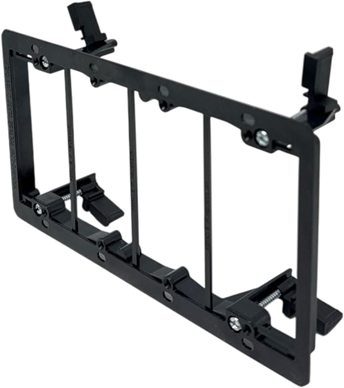 iMBAPrice LV4 Low Voltage Mounting Bracket, 4-Gang | Wall Plate Bracket for Telephone, Network, HDMI, Coaxial & Speaker Cables | Open-Back Low Voltage Mud Ring