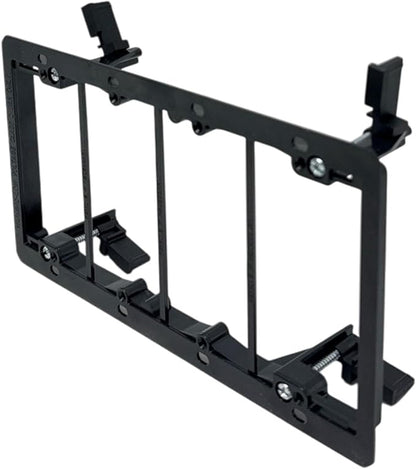 iMBAPrice LV4 Low Voltage Mounting Bracket, 4-Gang | Wall Plate Bracket for Telephone, Network, HDMI, Coaxial & Speaker Cables | Open-Back Low Voltage Mud Ring