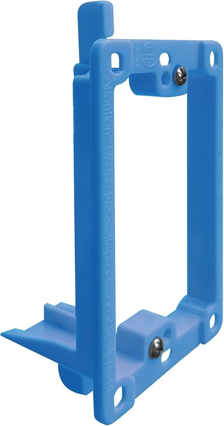 BestMounts - 1 Pack Low Voltage Mounting Brackets 1 Gang for Drywall Outlet Cable Pass Through Wall Plates - Cable Wall Plate Bracket for Old Work, Telephone Wires, Network Cable, HDMI, Speaker Wire