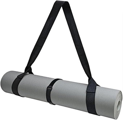 Adjustable Yoga Mat Strap Carrier, Thick Wide Yoga Mat Holder with Hook-and-loop fastener for yoga enthusiast, Travel Gym, Black Non-Slip Yoga Straps for Carrying Mats