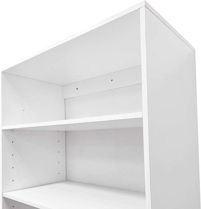 GraceGrove 71" High Modular Wooden Closet Organizer System with 6 Shelves &Storages, Wall Mount Shelving for Walk in Closet Bedroom Organization,Closet Organizers and Storage, White